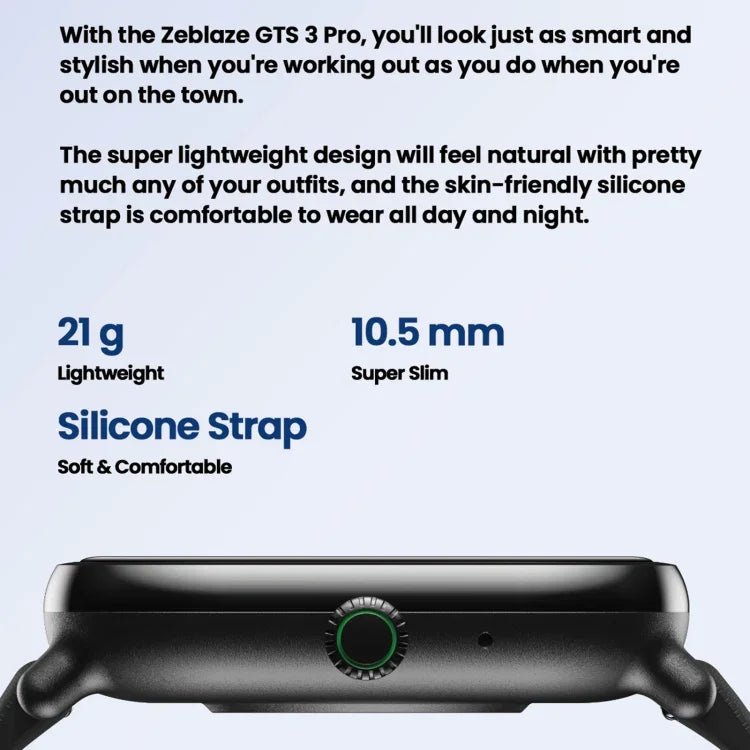 Zeblaze GTS 3 Pro IP68 Relógio Inteligente Fitness HD 1.97 polegadas