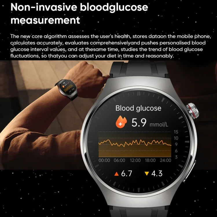 MT200 Relógio Inteligente AMOLED IP67 1.43 polegadas com Chamada, Suporta ECG/Temperatura Corporal/Monitorização de Glicose no Sangue