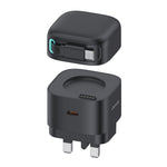 USAMS US-CC204 Série SMF Carregador Rápido GaN PD35W Porta Dupla Tipo-C, Ficha Reino Unido