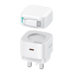 USAMS US-CC204 Série SMF Carregador Rápido GaN PD35W Porta Dupla Tipo-C, Ficha Reino Unido