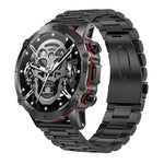 AK56 IP67 BT5.1 Relógio Inteligente 1.43 polegadas Suporta Chamada de Voz / Monitorização de Saúde, Pulseira em Aço Pérola, Pulseira em Malha de Aço