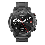 AK56 IP67 BT5.1 Relógio Inteligente 1.43 polegadas Suporta Chamada de Voz / Monitorização de Saúde, Pulseira em Aço Pérola, Pulseira em Malha de Aço