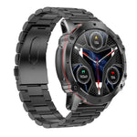 AK56 IP67 BT5.1 Relógio Inteligente 1.43 polegadas Suporta Chamada de Voz / Monitorização de Saúde, Pulseira em Aço Pérola, Pulseira em Malha de Aço