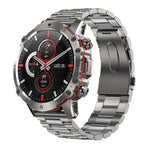 AK56 IP67 BT5.1 Relógio Inteligente 1.43 polegadas Suporta Chamada de Voz / Monitorização de Saúde, Pulseira em Aço Pérola, Pulseira em Malha de Aço