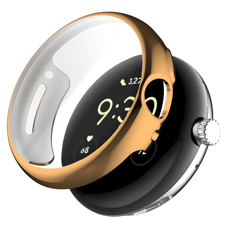 Capa protetora para relógio em TPU electroplated de cobertura total, para Google Pixel Watch 2