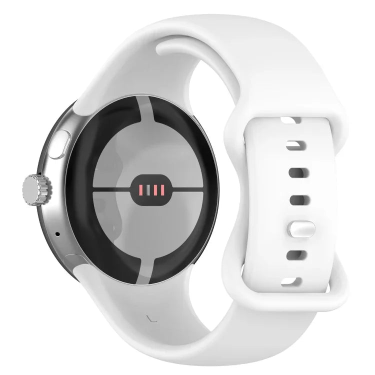Correia de Relógio em Silicone de Cor Sólida para Google Pixel Watch 4 / 3 / 2 / 1 41mm, Tamanho S, Tamanho L