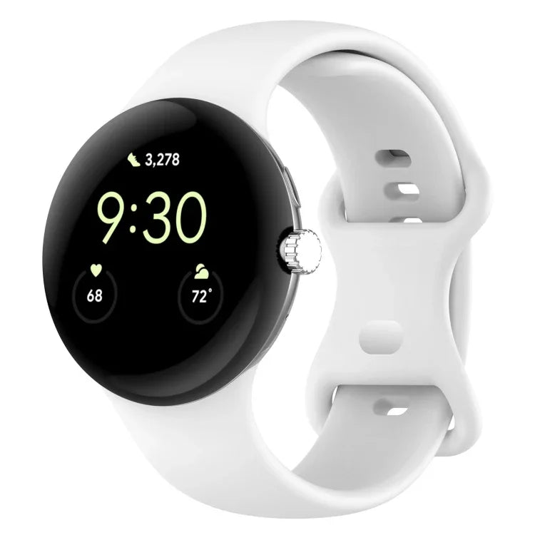 Correia de Relógio em Silicone de Cor Sólida para Google Pixel Watch 4 / 3 / 2 / 1 41mm, Tamanho S, Tamanho L