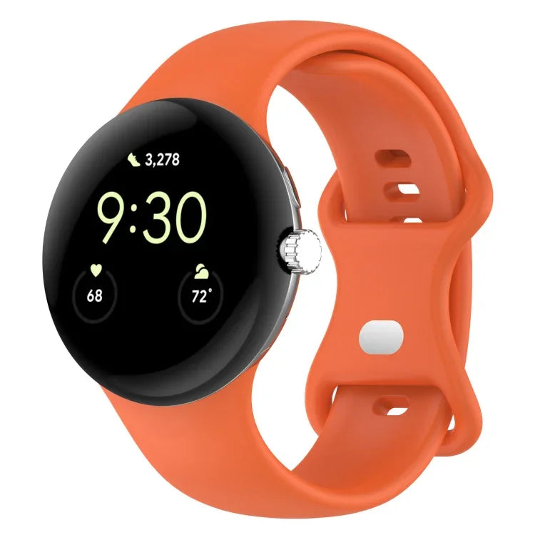 Correia de Relógio em Silicone de Cor Sólida para Google Pixel Watch 4 / 3 / 2 / 1 41mm, Tamanho S, Tamanho L
