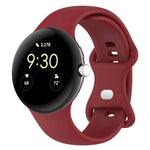 Correia de Relógio em Silicone de Cor Sólida para Google Pixel Watch 4 / 3 / 2 / 1 41mm, Tamanho S, Tamanho L