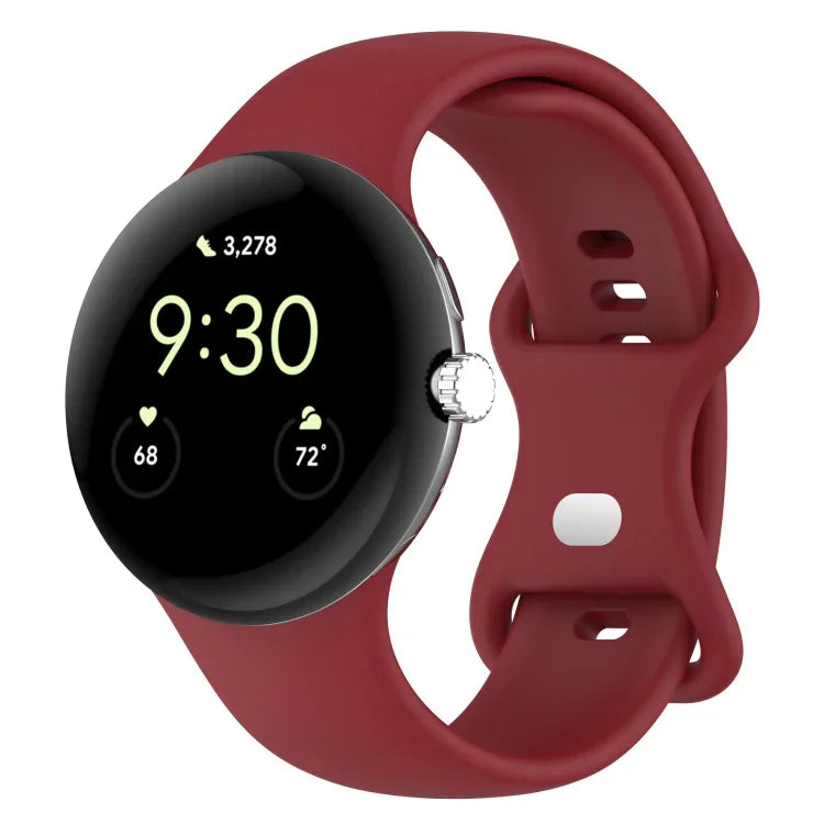 Correia de Relógio em Silicone de Cor Sólida para Google Pixel Watch 4 / 3 / 2 / 1 41mm, Tamanho S, Tamanho L