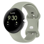 Correia de Relógio em Silicone de Cor Sólida para Google Pixel Watch 4 / 3 / 2 / 1 41mm, Tamanho S, Tamanho L