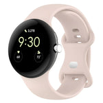 Correia de Relógio em Silicone de Cor Sólida para Google Pixel Watch 4 / 3 / 2 / 1 41mm, Tamanho S, Tamanho L