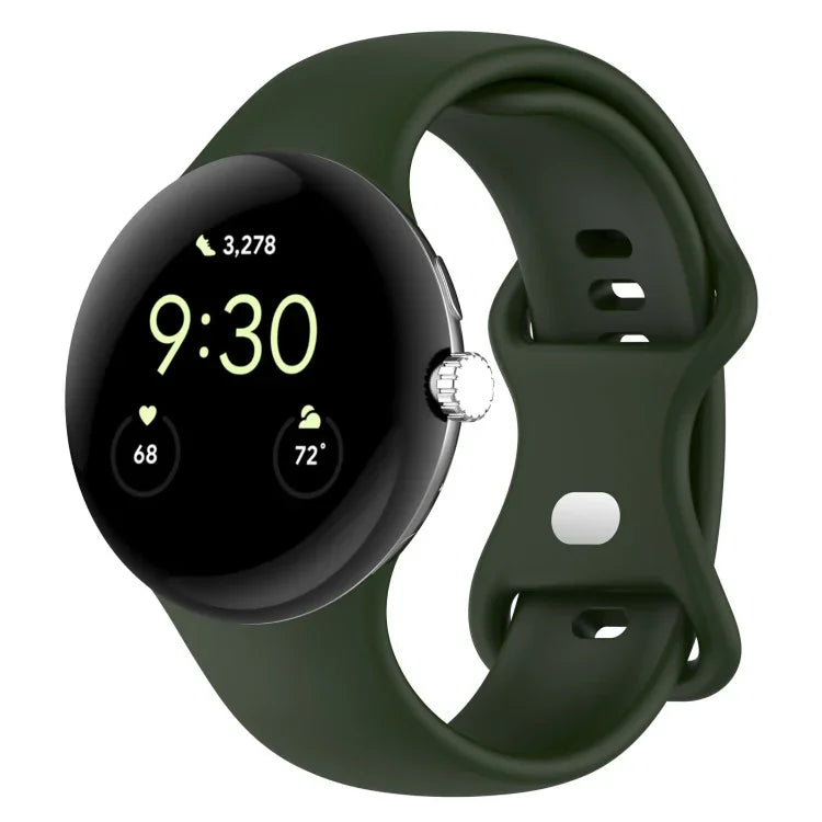Correia de Relógio em Silicone de Cor Sólida para Google Pixel Watch 4 / 3 / 2 / 1 41mm, Tamanho S, Tamanho L