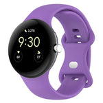 Correia de Relógio em Silicone de Cor Sólida para Google Pixel Watch 4 / 3 / 2 / 1 41mm, Tamanho S, Tamanho L