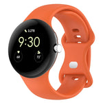 Correia de Relógio em Silicone de Cor Sólida para Google Pixel Watch 4 / 3 / 2 / 1 41mm, Tamanho S, Tamanho L