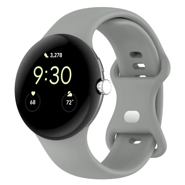 Correia de Relógio em Silicone de Cor Sólida para Google Pixel Watch 4 / 3 / 2 / 1 41mm, Tamanho S, Tamanho L