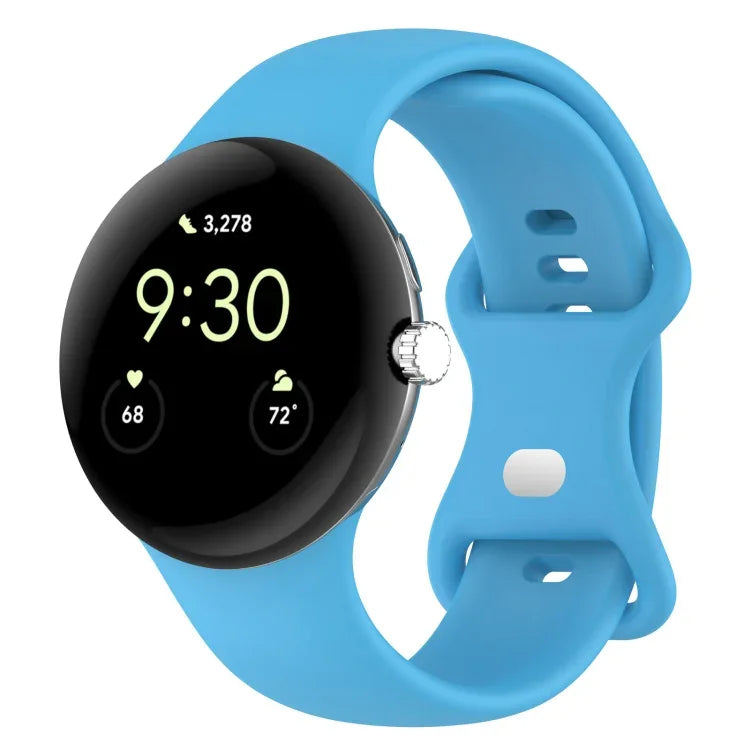 Correia de Relógio em Silicone de Cor Sólida para Google Pixel Watch 4 / 3 / 2 / 1 41mm, Tamanho S, Tamanho L