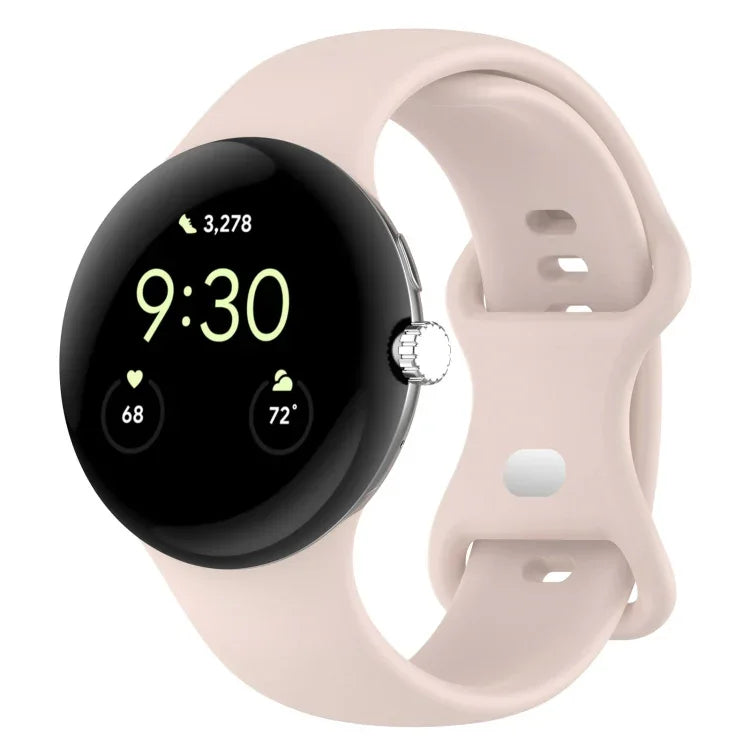 Correia de Relógio em Silicone de Cor Sólida para Google Pixel Watch 4 / 3 / 2 / 1 41mm, Tamanho S, Tamanho L