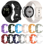 Correia de Relógio em Silicone de Cor Sólida para Google Pixel Watch 4 / 3 / 2 / 1 41mm, Tamanho S, Tamanho L