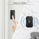 C303B Campainha Sem Fios Doméstica Um para Um Com Controlo Remoto e Ecrã Digital de Temperatura Pager para Idosos, Ficha EUA, Ficha UE, Ficha UK