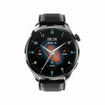 Pulseira Inteligente TM05 Pro, Ecrã de 1,46 polegadas, Pulseira de Pele, Relógio Inteligente IP67 à Prova de Água, Chamadas Bluetooth / Frequência Cardíaca / Pressão Arterial / Oxigénio no Sangue, Pulseira de Pele