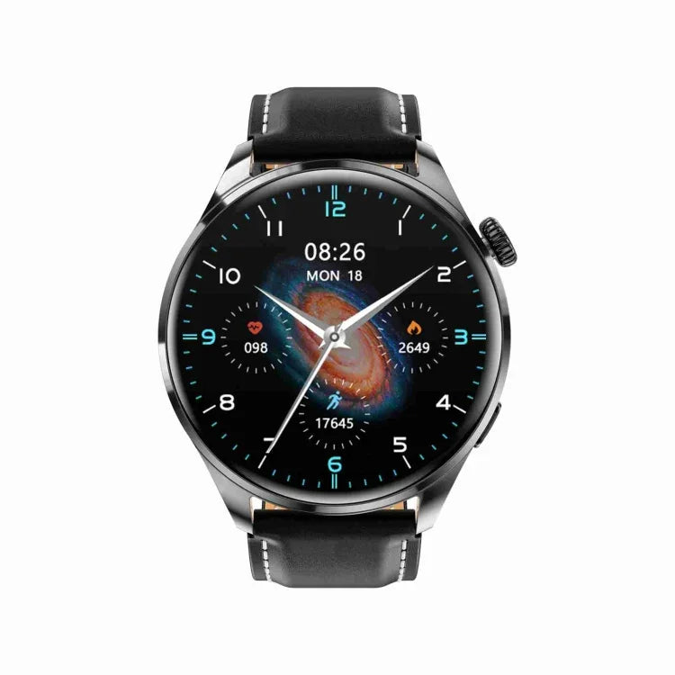 Pulseira Inteligente TM05 Pro, Ecrã de 1,46 polegadas, Pulseira de Pele, Relógio Inteligente IP67 à Prova de Água, Chamadas Bluetooth / Frequência Cardíaca / Pressão Arterial / Oxigénio no Sangue, Pulseira de Pele