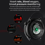 Pulseira Inteligente TM05 Pro, Ecrã de 1,46 polegadas, Pulseira de Pele, Relógio Inteligente IP67 à Prova de Água, Chamadas Bluetooth / Frequência Cardíaca / Pressão Arterial / Oxigénio no Sangue, Pulseira de Pele