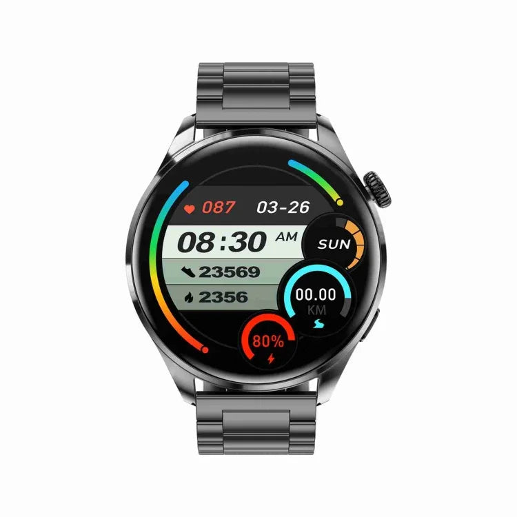 Pulseira Inteligente TM05 Pro, Ecrã de 1,46 polegadas, Pulseira de Aço, Relógio Inteligente IP67 à Prova de Água, Chamadas Bluetooth / Frequência Cardíaca / Pressão Arterial / Oxigénio no Sangue, Pulseira de Aço