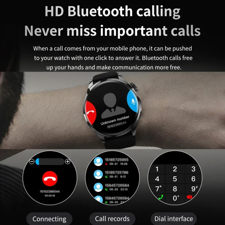 Pulseira Inteligente TM05 Pro, Ecrã de 1,46 polegadas, Pulseira de Aço, Relógio Inteligente IP67 à Prova de Água, Chamadas Bluetooth / Frequência Cardíaca / Pressão Arterial / Oxigénio no Sangue, Pulseira de Aço