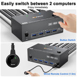 Comutador KVM KC-KVM203DH para três monitores 8K 30Hz USB3.0 DP+DP+HDMI, ficha EU, KC-KVM203DH