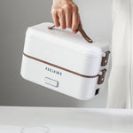 Forno Micro-ondas Multifuncional com Caixa Elétrica para Cozinhar, Caixa Elétrica para Almoço, Branco Camada Única, Branco Dupla Camada, Três Camadas em Branco