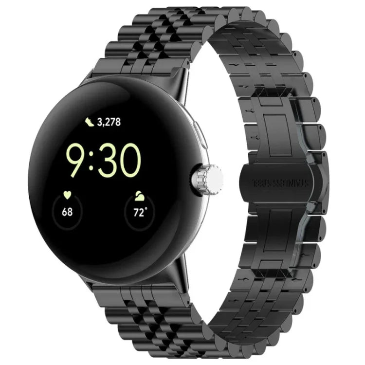 Correia de Relógio em Metal de Aço Inoxidável com Sete Contas, Para Google Pixel Watch 4 / 3 / 2 / 1 41mm