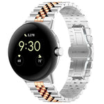 Correia de Relógio em Metal de Aço Inoxidável com Sete Contas, Para Google Pixel Watch 4 / 3 / 2 / 1 41mm
