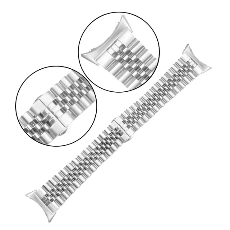 Correia de Relógio em Metal de Aço Inoxidável com Sete Contas, Para Google Pixel Watch 4 / 3 / 2 / 1 41mm