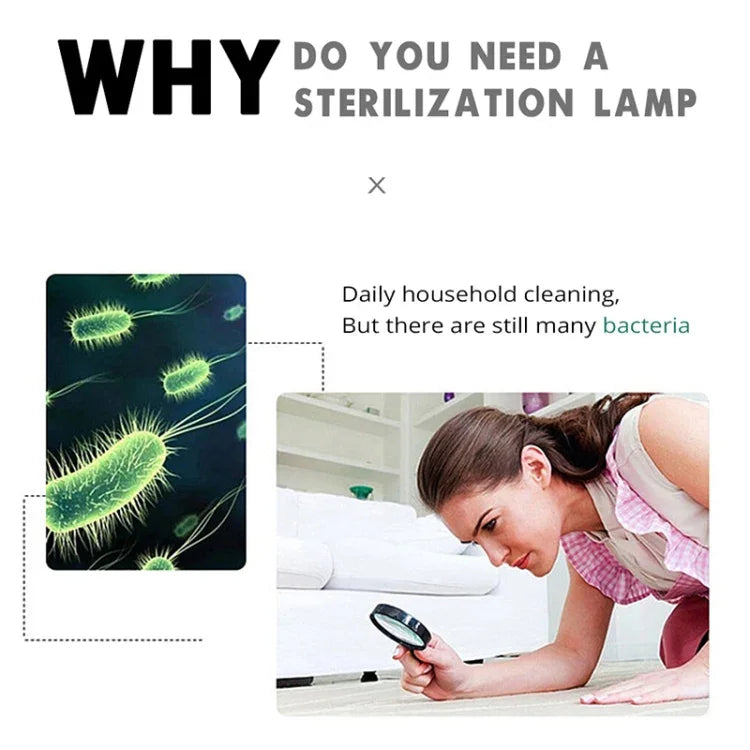 Lâmpada de Desinfeção Germicida Esterilizador de Ozono UVC, E27 110V 72 LEDs Estilo Copo de Lâmpada