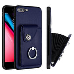 Capa de telemóvel com suporte de anel para cartão de órgão, para iPhone 8 Plus / 7 Plus