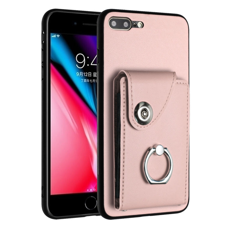 Capa de telemóvel com suporte de anel para cartão de órgão, para iPhone 8 Plus / 7 Plus