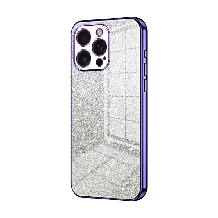 Capa de telemóvel eletroplatinada com pó de glitter em gradiente, para iPhone 16 Pro, para iPhone 16 Plus, para iPhone 16, para iPhone 15 Pro Max, para iPhone 15 Pro, para iPhone 15 Plus