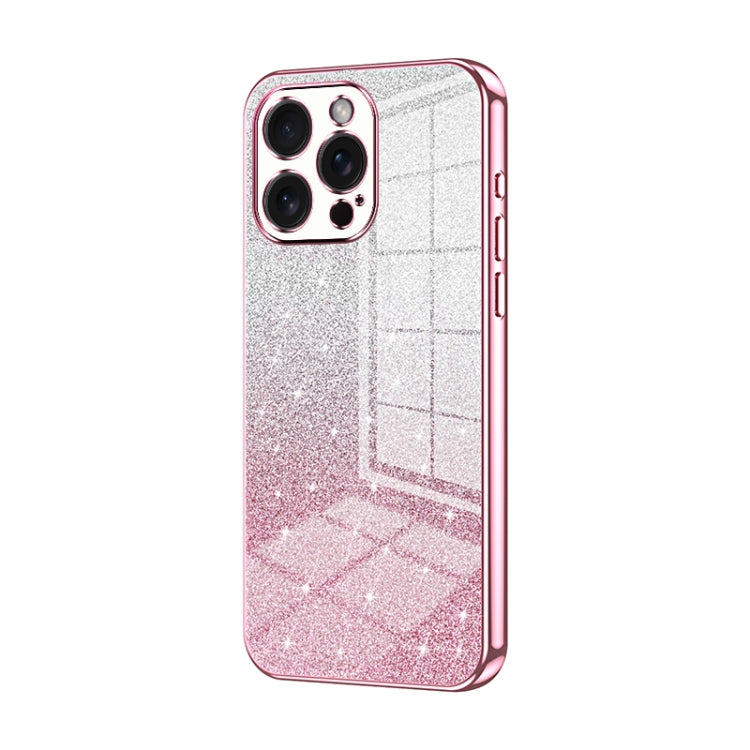 Capa de telemóvel eletroplatinada com pó de glitter em gradiente, para iPhone 16 Pro, para iPhone 16 Plus, para iPhone 16, para iPhone 15 Pro Max, para iPhone 15 Pro, para iPhone 15 Plus