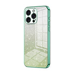 Capa de telemóvel eletroplatinada com pó de glitter em gradiente, para iPhone 16 Pro, para iPhone 16 Plus, para iPhone 16, para iPhone 15 Pro Max, para iPhone 15 Pro, para iPhone 15 Plus