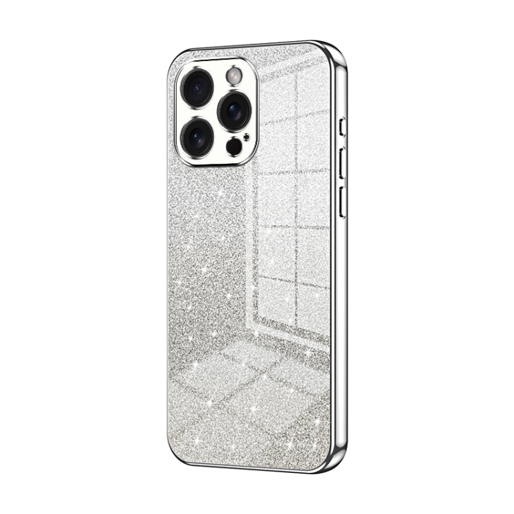 Capa de telemóvel eletroplatinada com pó de glitter em gradiente, para iPhone 16 Pro, para iPhone 16 Plus, para iPhone 16, para iPhone 15 Pro Max, para iPhone 15 Pro, para iPhone 15 Plus