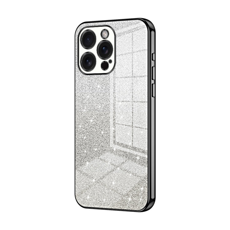 Capa de telemóvel eletroplatinada com pó de glitter em gradiente, para iPhone 16 Pro, para iPhone 16 Plus, para iPhone 16, para iPhone 15 Pro Max, para iPhone 15 Pro, para iPhone 15 Plus