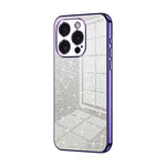 Capa de telemóvel eletroplatinada com pó de glitter em gradiente, para iPhone 16 Pro, para iPhone 16 Plus, para iPhone 16, para iPhone 15 Pro Max, para iPhone 15 Pro, para iPhone 15 Plus