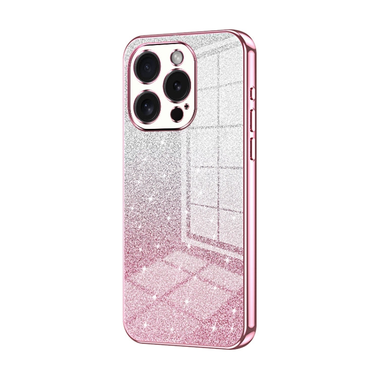 Capa de telemóvel eletroplatinada com pó de glitter em gradiente, para iPhone 16 Pro, para iPhone 16 Plus, para iPhone 16, para iPhone 15 Pro Max, para iPhone 15 Pro, para iPhone 15 Plus