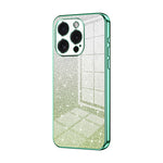 Capa de telemóvel eletroplatinada com pó de glitter em gradiente, para iPhone 16 Pro, para iPhone 16 Plus, para iPhone 16, para iPhone 15 Pro Max, para iPhone 15 Pro, para iPhone 15 Plus