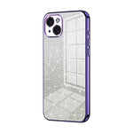 Capa de telemóvel eletroplatinada com pó de glitter em gradiente, para iPhone 16 Pro, para iPhone 16 Plus, para iPhone 16, para iPhone 15 Pro Max, para iPhone 15 Pro, para iPhone 15 Plus