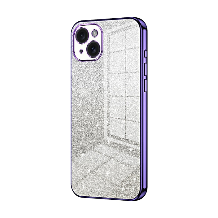 Capa de telemóvel eletroplatinada com pó de glitter em gradiente, para iPhone 16 Pro, para iPhone 16 Plus, para iPhone 16, para iPhone 15 Pro Max, para iPhone 15 Pro, para iPhone 15 Plus