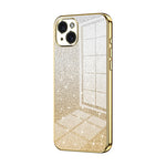 Capa de telemóvel eletroplatinada com pó de glitter em gradiente, para iPhone 16 Pro, para iPhone 16 Plus, para iPhone 16, para iPhone 15 Pro Max, para iPhone 15 Pro, para iPhone 15 Plus