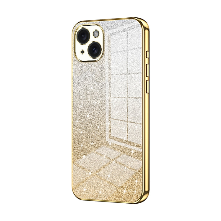 Capa de telemóvel eletroplatinada com pó de glitter em gradiente, para iPhone 16 Pro, para iPhone 16 Plus, para iPhone 16, para iPhone 15 Pro Max, para iPhone 15 Pro, para iPhone 15 Plus