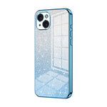 Capa de telemóvel eletroplatinada com pó de glitter em gradiente, para iPhone 16 Pro, para iPhone 16 Plus, para iPhone 16, para iPhone 15 Pro Max, para iPhone 15 Pro, para iPhone 15 Plus
